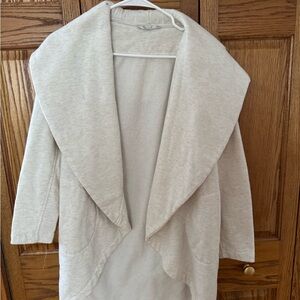 Olive & Oak Cream Open Front Sweater